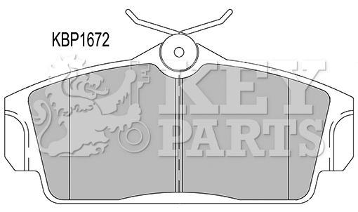 KEY PARTS Комплект тормозных колодок, дисковый тормоз KBP1672